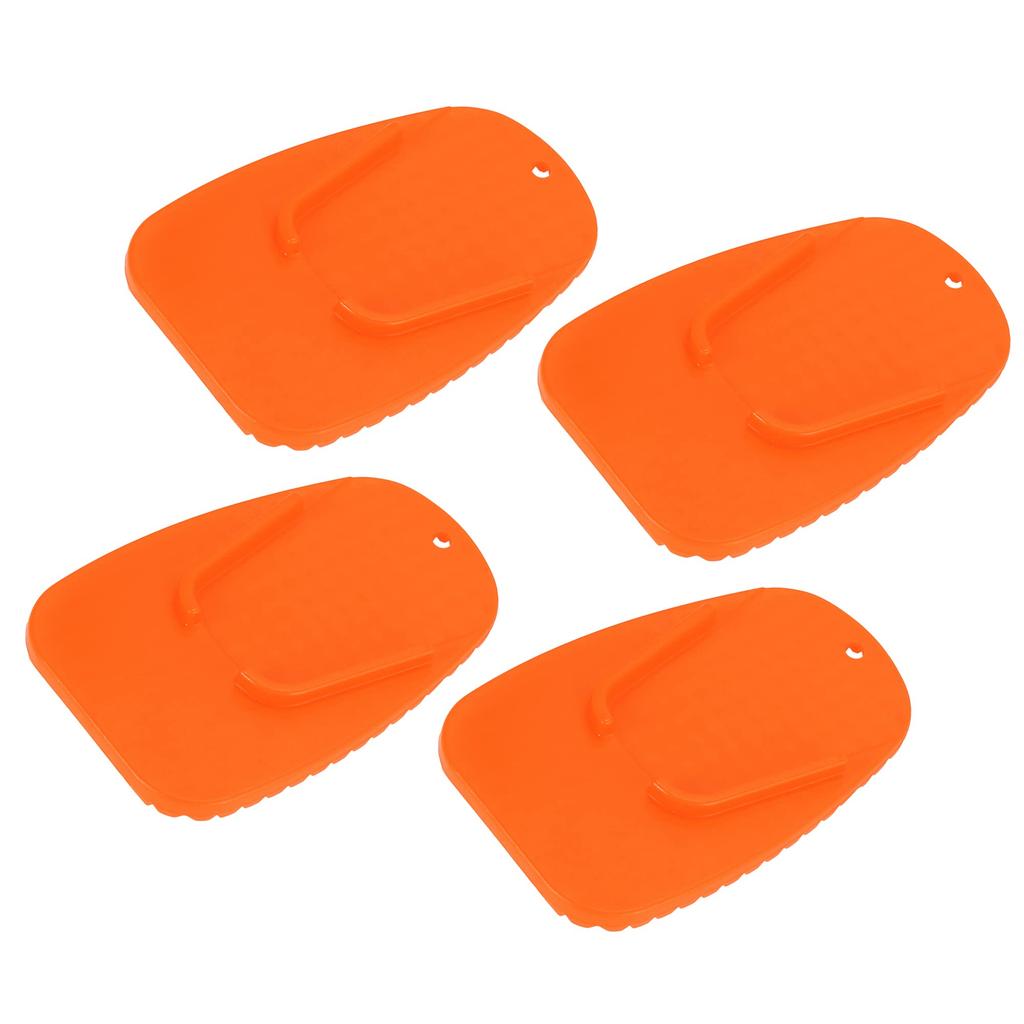 ACROPIX Motorcycle Kickstand Pad Support Plate Pad Parking Stand Side Stand Extension Pad Orange 4pcs