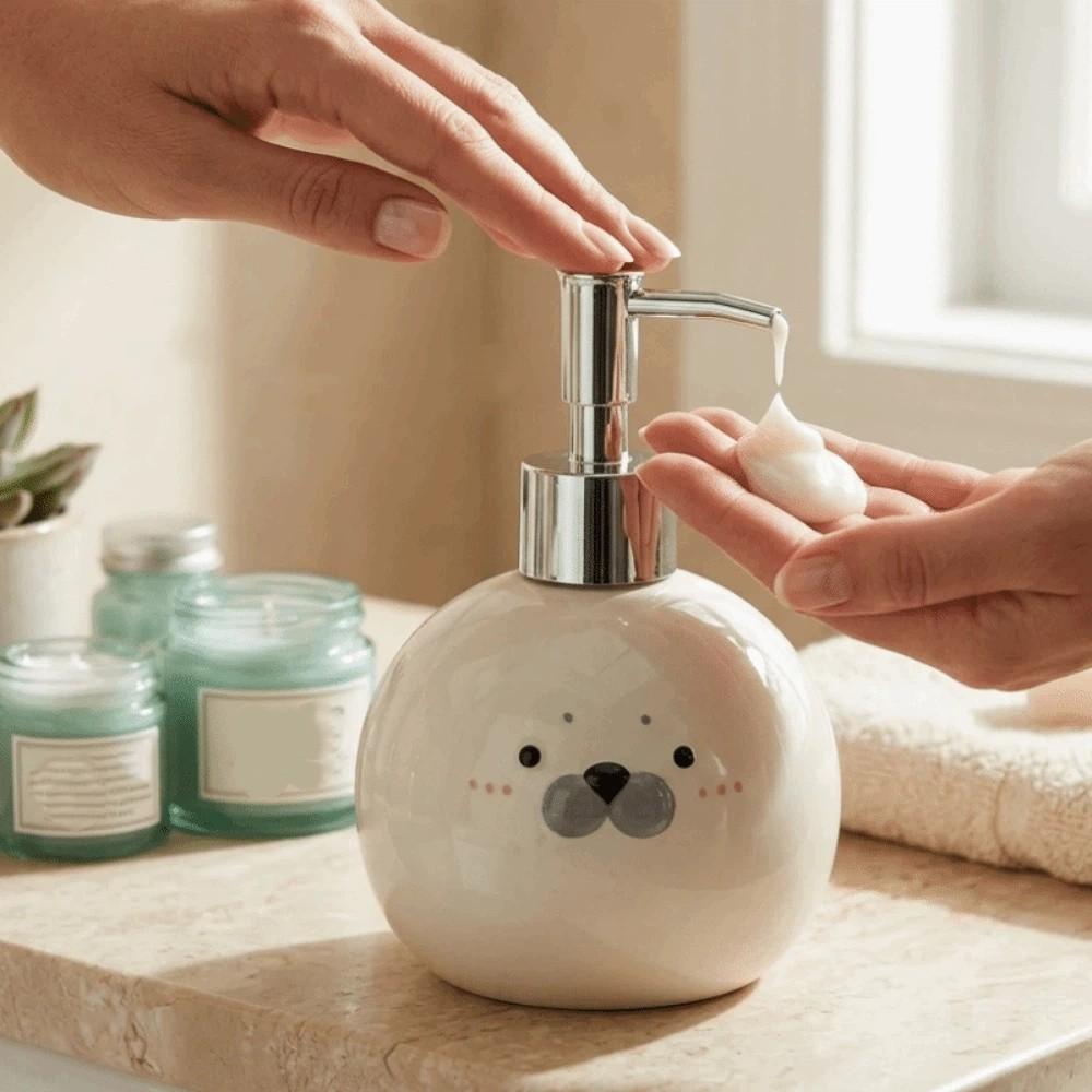 350ML Dichtende Flüssigseifenflasche Pumpenart Dichtkopf Lotion Spender Flüssigseife