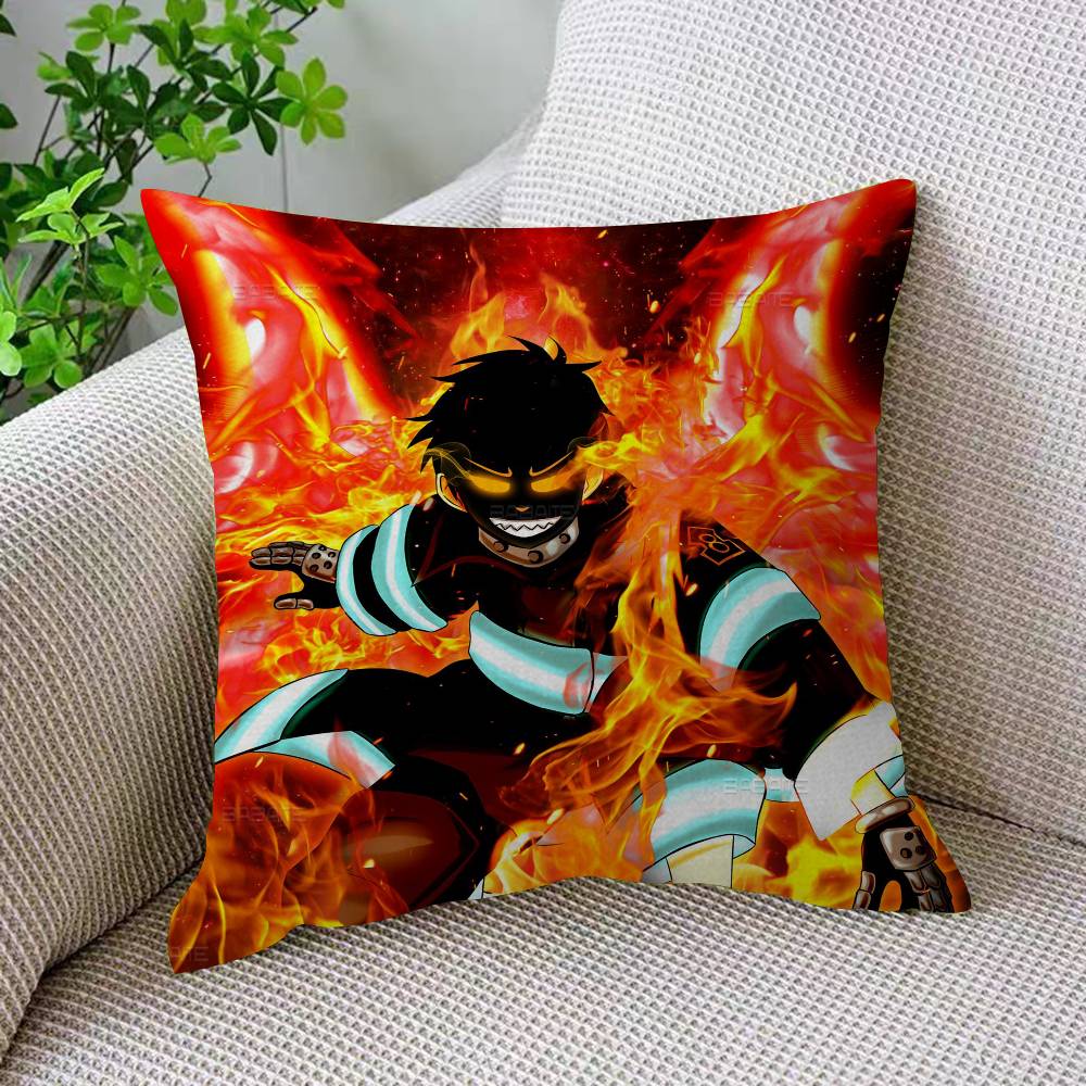 Fire Force Cartoon Pillow Gift Home Office Decoration Bedroom Sofa Car Cushion Cover case x