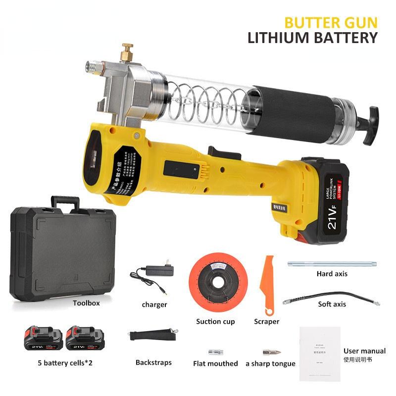 Electric Grease Gun High Pressure Lithium Battery Oil Injector Professional Excavator Rechargeable Lube Oil Tool