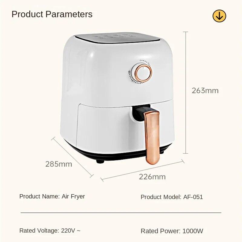 Air Fryer, Fume-free, Non-stick, 3L Electric Fryer, Multifunctional Household French Fries, Egg Tarts, Chicken Wings
