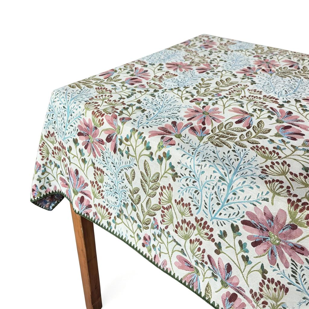 Kitchen Party Use Rectangle Soft Washable Cotton Linen Fabric Family Dinner Table Cloth
