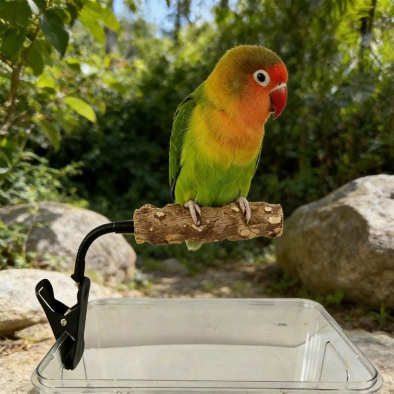 Adjustable Bird Training Perch With Easy Mounting Clip On Design for Cage Table Bird Standing Perch Cage Accessories