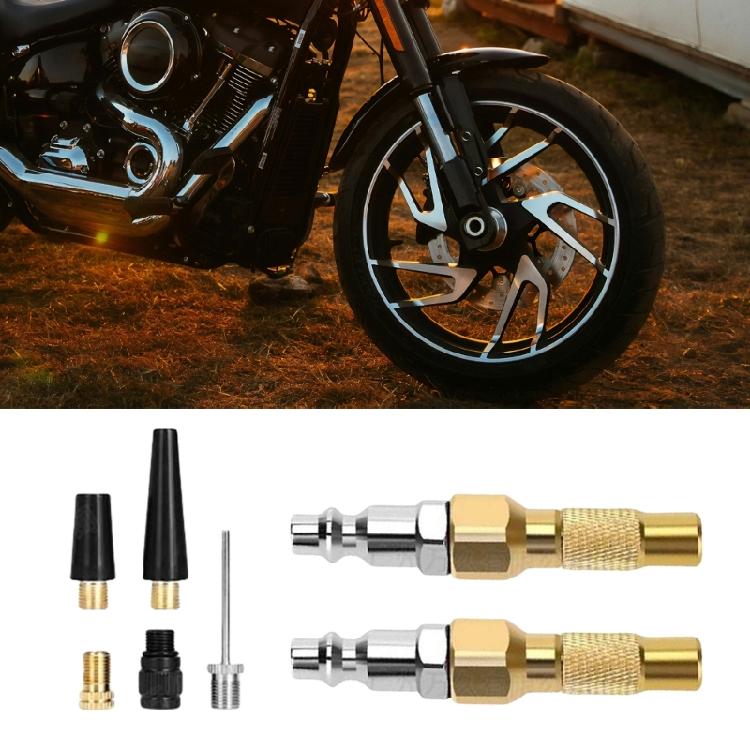 Reliable Metal Air Valves Set Inflation Nozzle Set Ensures Quick Inflation for Car Bikes & Inflatables for Travel & Home
