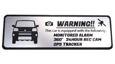 Honami Works TAFT Security Emblem 24 Hour Surveillance Dash Cam GPS Tracker Sticker