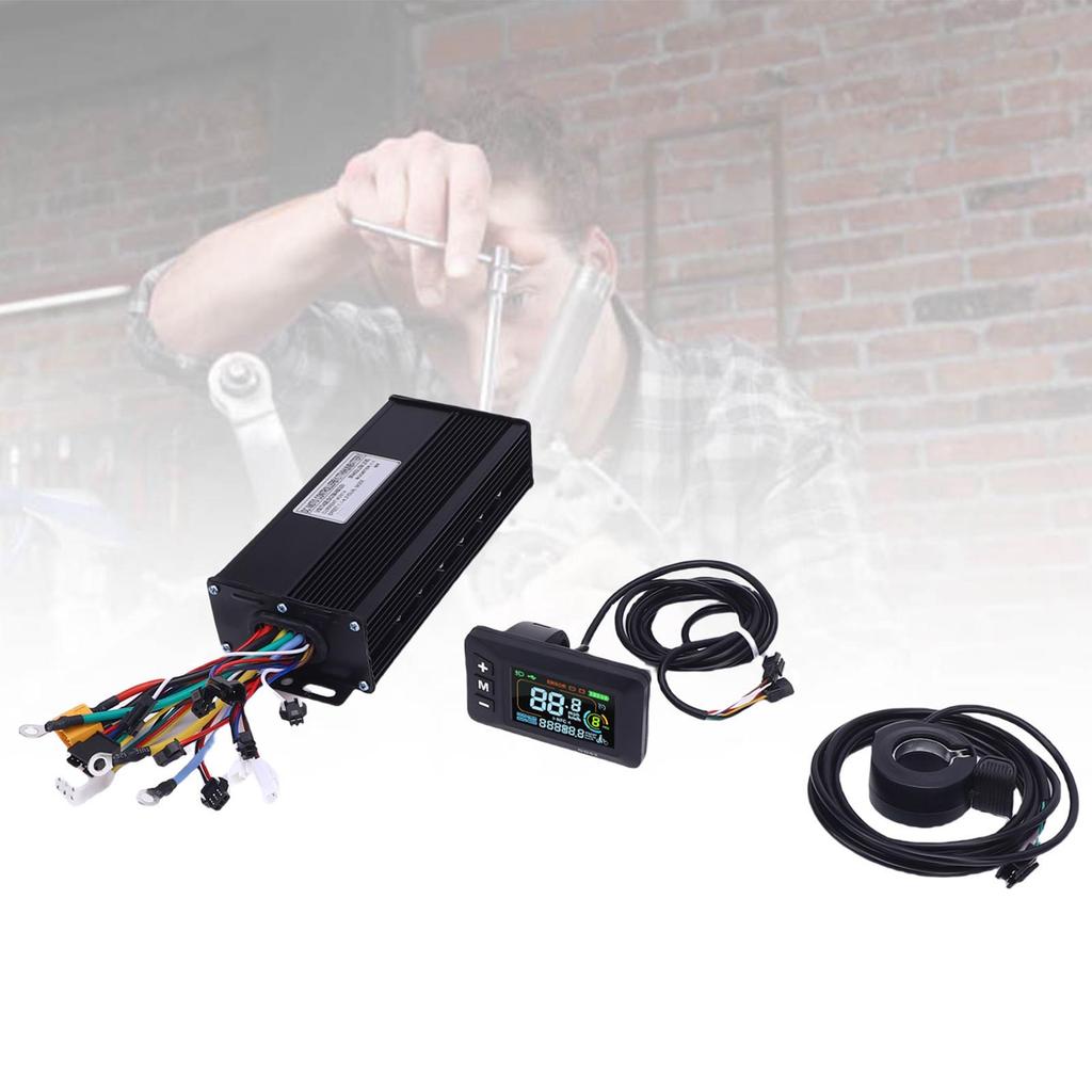 Electric Motor Controller Kit 40A Controller LCD GD02 Color Display with 130X Thumb Throttle for 36V