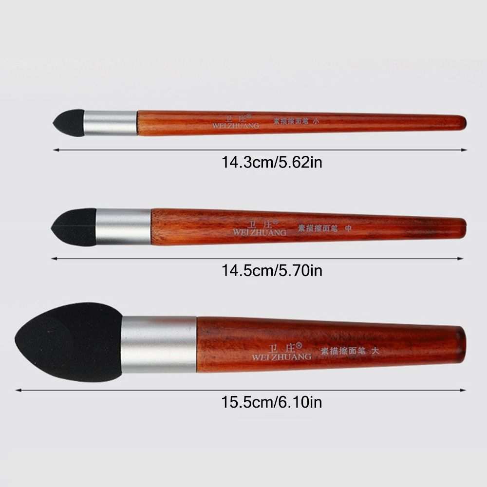 3PCS/Set Surface Detail Processing Rendering Sketch Rubbing Brush Blending Sponge Pen  Students Gift