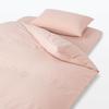 MUJI Washed Futon Shallow Fitted 84232824 Sheets, S, Sheet, Pink,