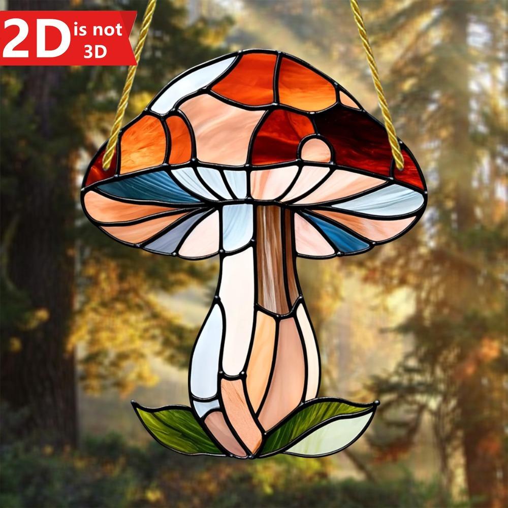 

2D Ловец света в виде сказочного гриба. Красочный акриловый декор для окна и стены. Идеальный подарок.