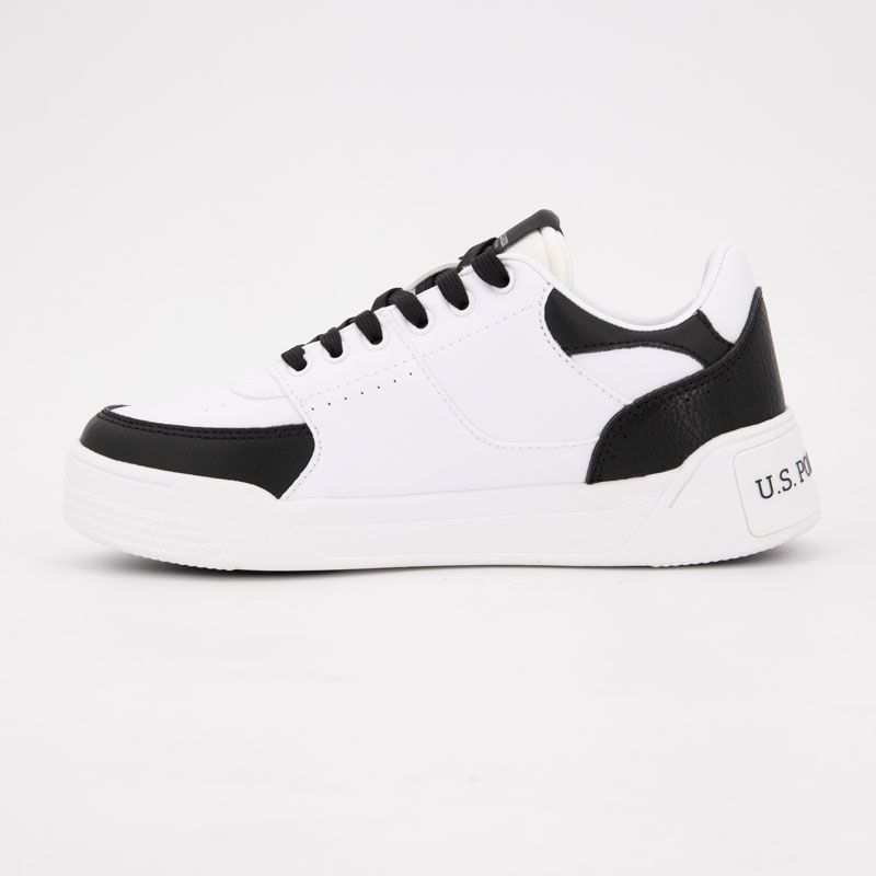 Baskets blanches basses avec lacets Femme US POLO