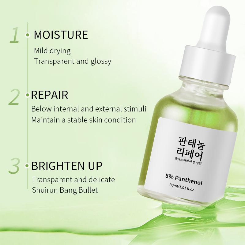 Sérum hydratant au panthénol pour une peau plus lumineuse et lisse. Soin du visage à l'acide hyaluronique. Essence pour le visage.