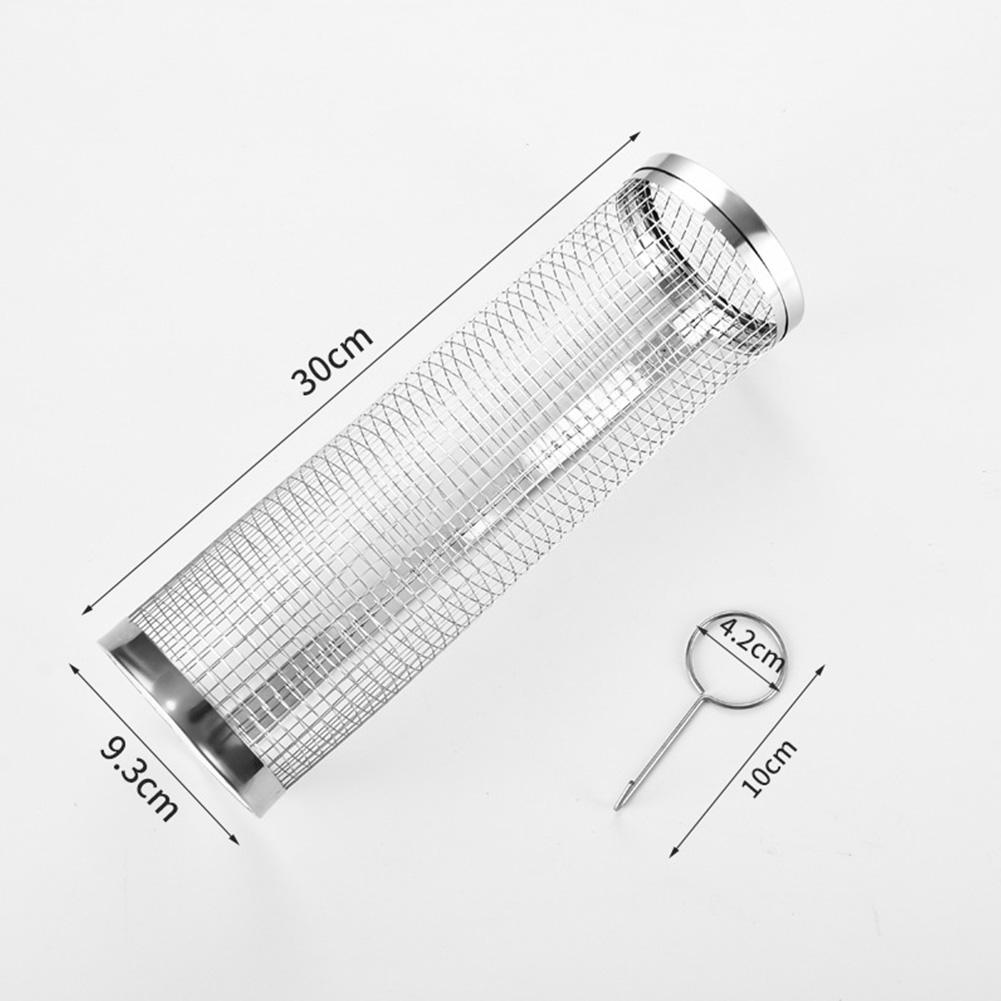 

Барбекю корзина для гриля проволочная сетка цилиндр портативный круглый 304 нержавеющая сталь корзина для гриля стойка для барбекю открытый кемпинг фумигатор вкусный Small