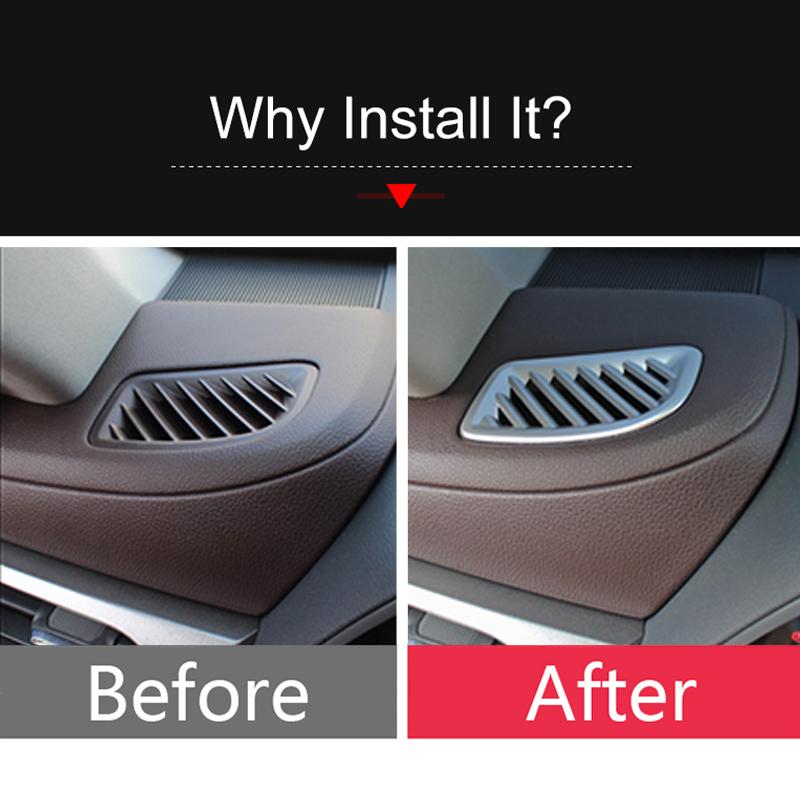 For Toyota Highlander XU70     2024 Hybrid ABS Car Center Console Air Conditioner Vent Outlet Cover Trim Sticker