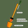 Toilet Brush Lavatory Brush Carrot Toilet Brush Holder Set No Drill Innovative Durable Bathroom Cleaning Brush
