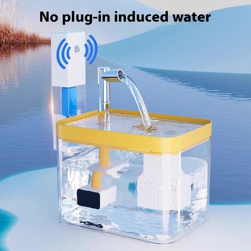 Cordless Smart Cat Water Fountain with Motion Sensor, Drip-Free Automatic Circulating Drinker
