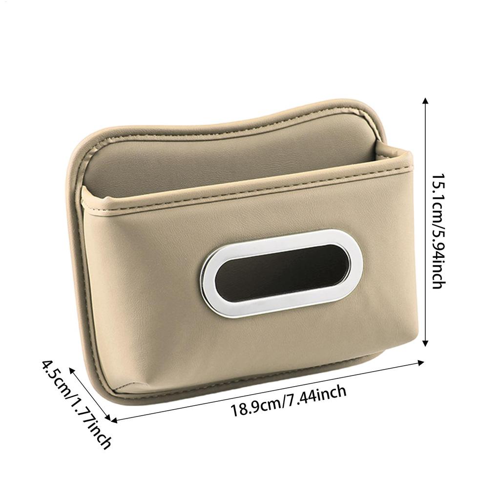 Car Tissue Holder Leather Adhesive Vehicle Accessories Car Napkin Holder For Seat Back Armrest Console Sun Visor SUV Truck Home