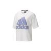 T-shirt a maniche corte con logo grande Top da donna Bianco HB5100