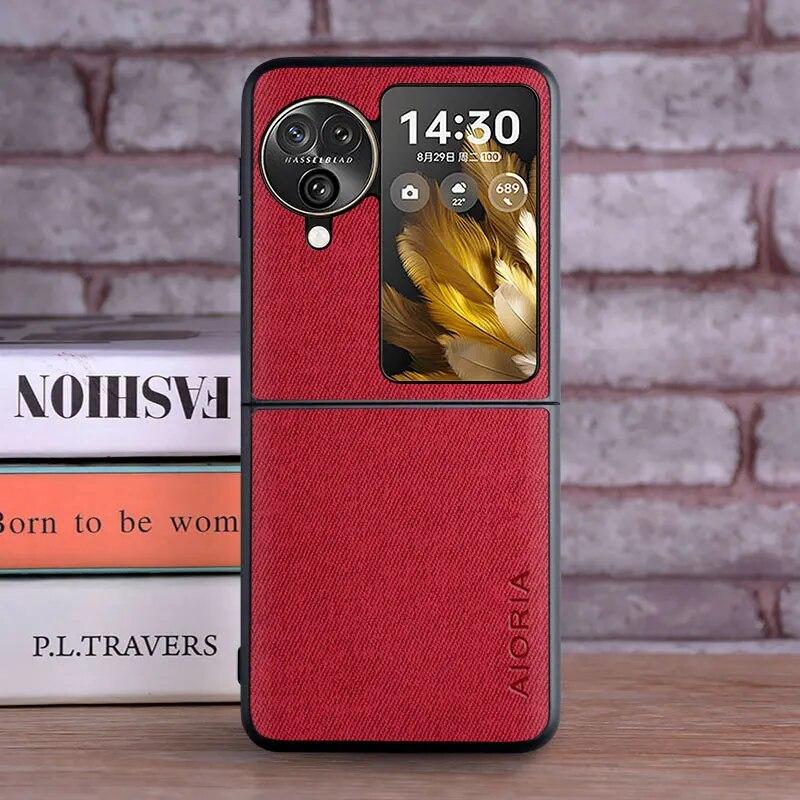 Pouzdro pro Oppo Find X6 X5 X3 Pro N N3 N2 Luxusní textilní kožené měkké pevné flipové pouzdro pro Oppo Find N3