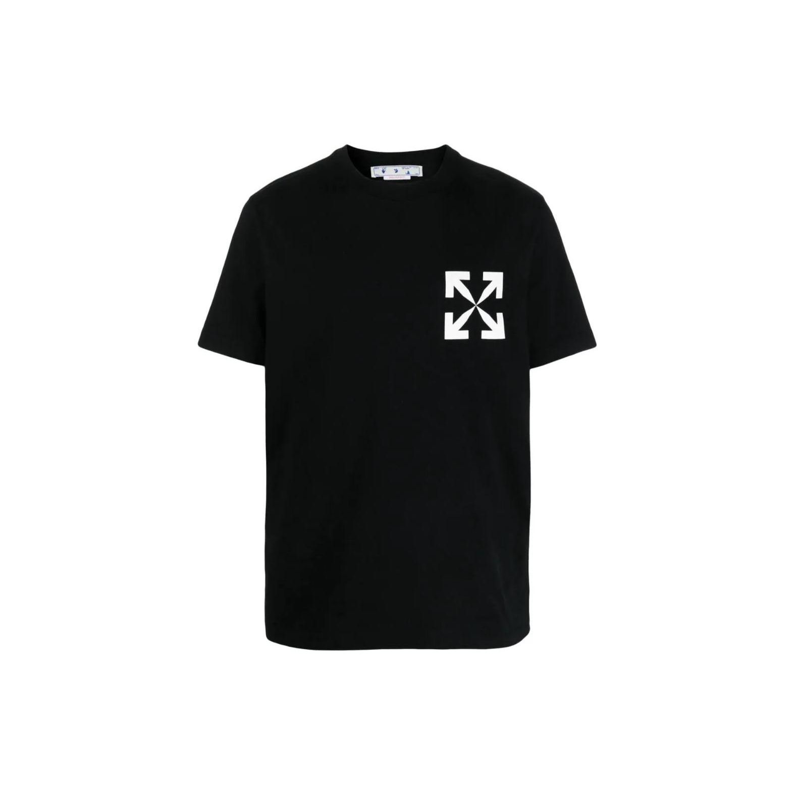 

Off-White SS22 Arrow Print Short Sleeve T-Shirt Men Tops Black OMAA027C99JER00210011001