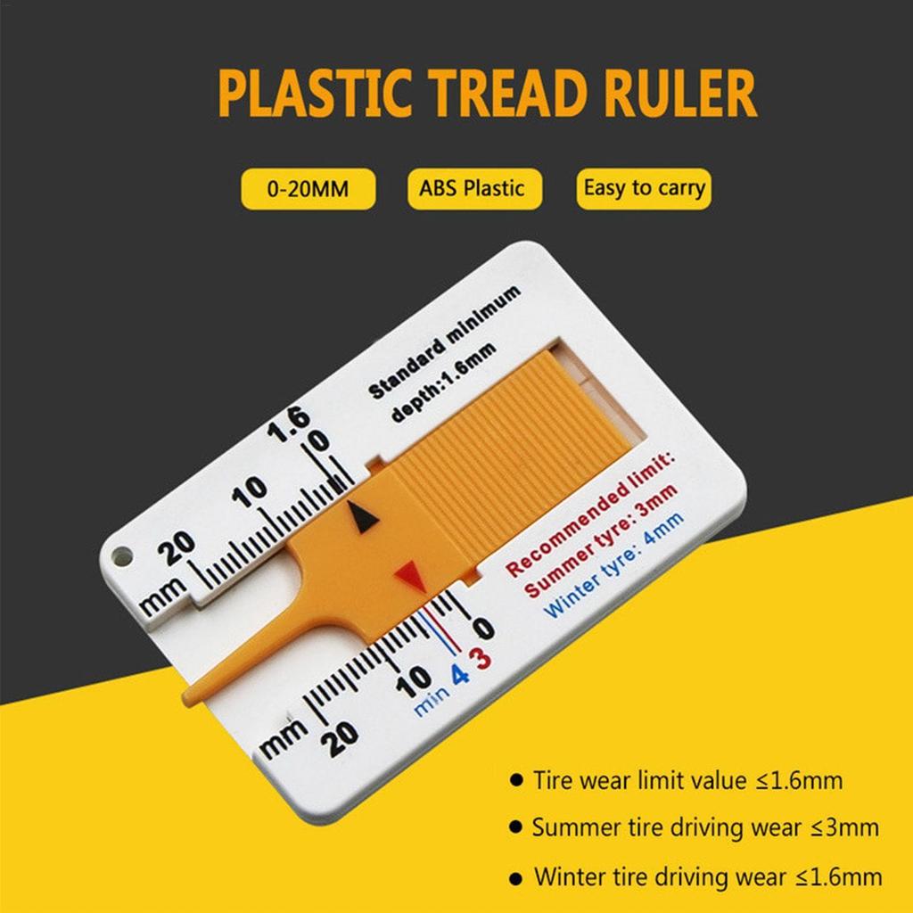 0-20 Mm Tyre Tread Depth Depthometer Car Wheel Tread Depthometer Tread Ruler Wheel Measure Tool Plastic Measure Tool