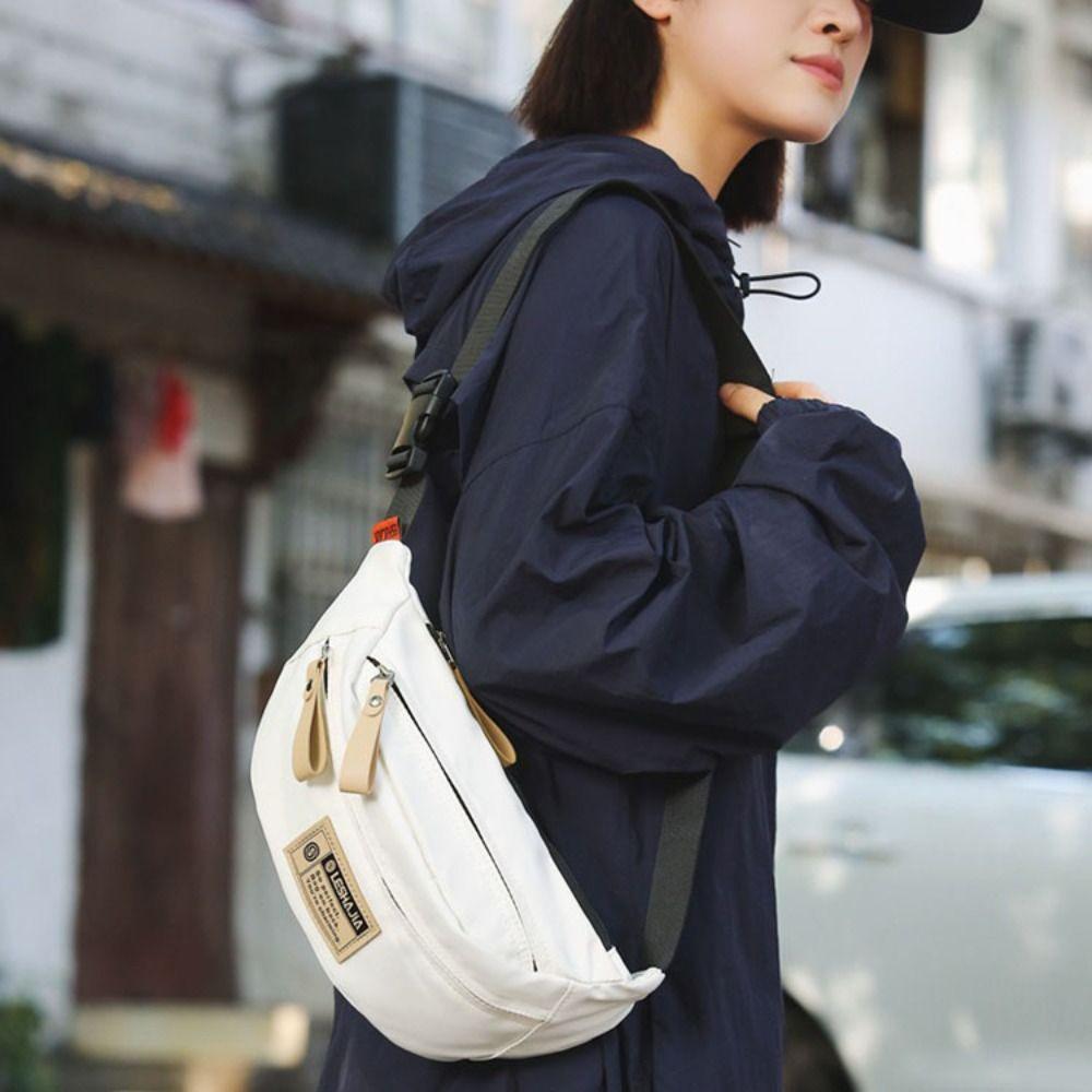 Nylon Japanese Harajuku Crossbody Bags Simple Waist Bag Messenger Bags Shoulder Bags Female
