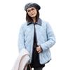 New short down cotton-padded clothes women's contrasting colors lapel diamond light and loose cotton-padded jacket