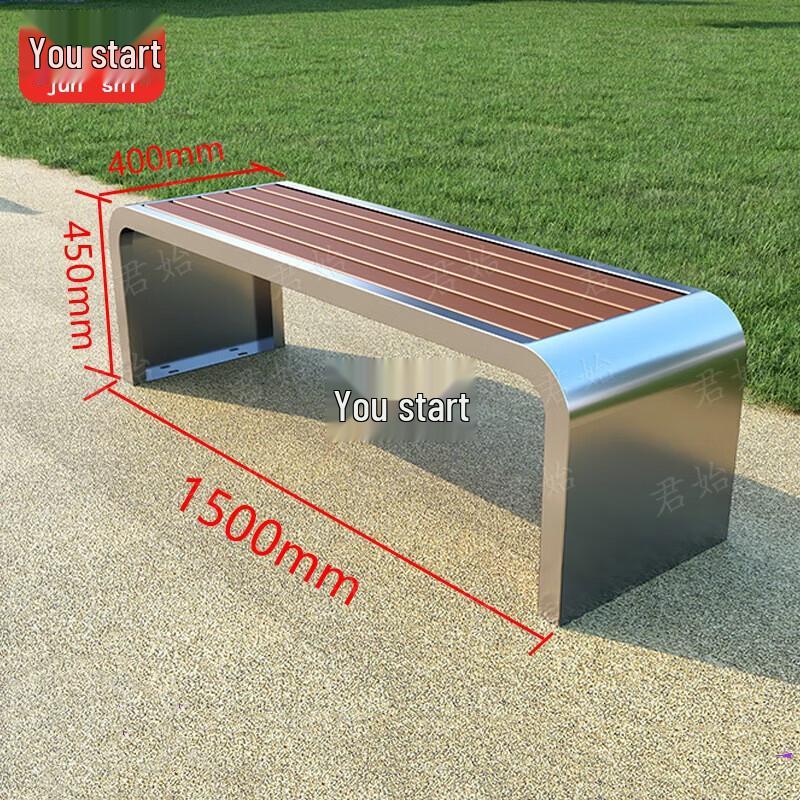 Junshi Outdoor Stainless Steel Park Bench