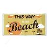 Beach Souvenir License Plate, Seaside Metal Sign 15x30cm