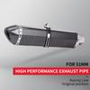 Universel 51MM Motorcykel Rustfrit Stål Udstødningsrør 570mm til ninja400 R3 Z900 S1000RR MT-07 pcx160 duke390 R1