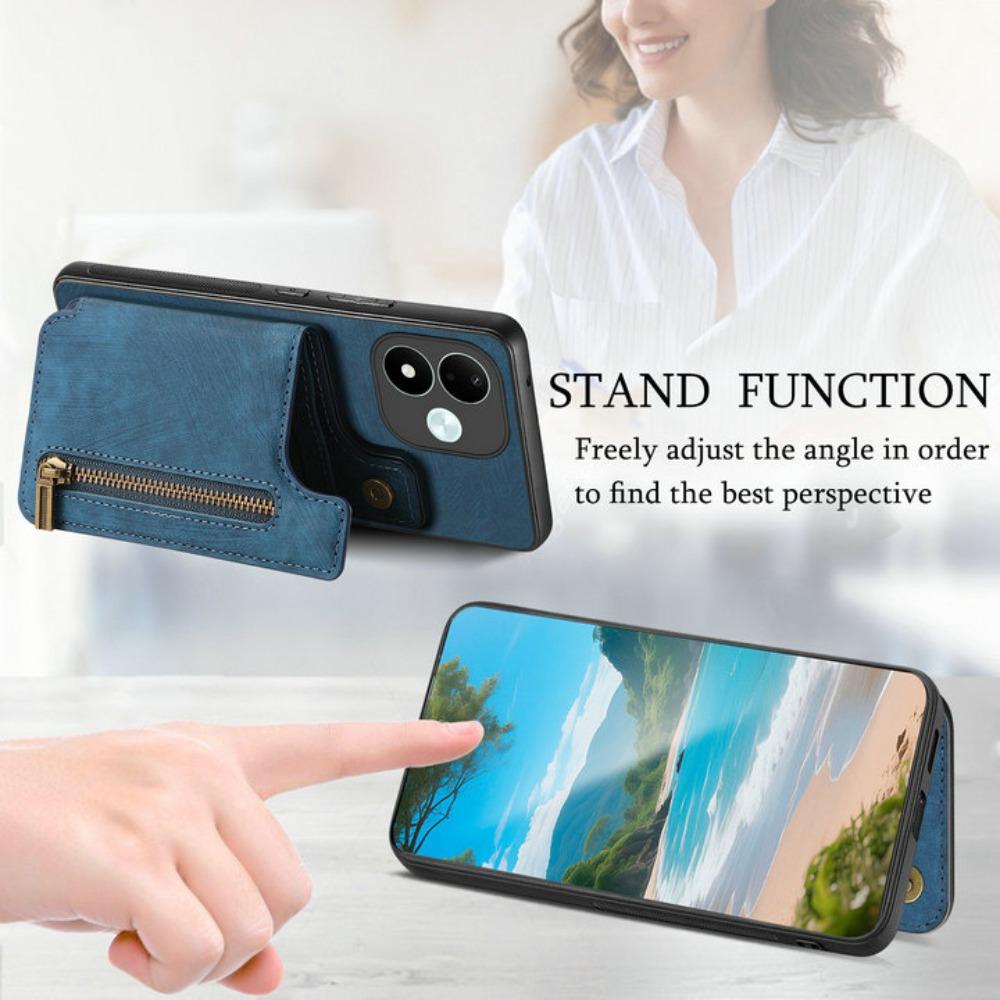 For Xiaomi Redmi Note 17 Pro Max 5G 2026 Zipper Leather Wallet Back Case Redmi Note 14 15 Pro Plus Luxury Cover