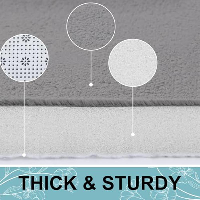 Tappetino da Bagno Morbido Olanly Antiscivolo Tappetini per Doccia Bagno Tappeto in Memory Foam Tappetino Morbido per Piedi Pavimento in Pietra Tappeto Super Assorbente ad Asciugatura Rapida