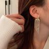 High-End 925 Silver Needle Rhinestone Tassel Earrings for Women - Unique Gold & Silver Design