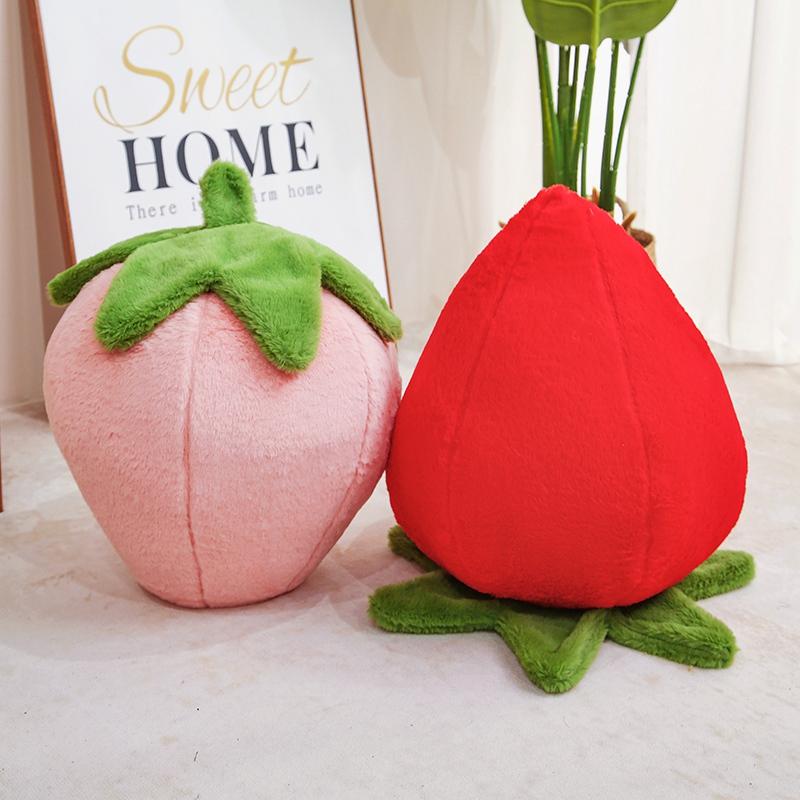 1pc 23/35cm Strawberry Pillow Plush Toy Handmade Doll Cartoon Anime Cute Cushion Home Decoration Children's Birthday Gift Toy
