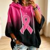 Women's Hooded Print 3/4 Sleeve Loose Fit Sweatshirt for Casual Everyday Wear