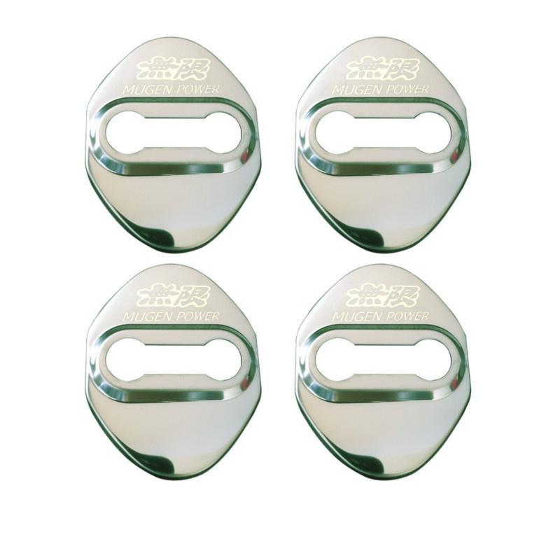 

4 шт. автомобильный стайлинг авто дверной замок крышка эмблема защита антикоррозийная для Mugen нержавеющая сталь автомобильные аксессуары серебряный