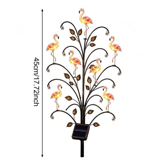 Solar Garden Bird Stakes Outdoor Pathway Light, Bird-shaped Stump Decorative Stake with Warm Powered Yard Decorations LED Lights, Waterproof