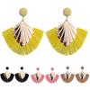 Böhmische Strandparty Quaste Fan Anhänger Schmuck Geschenk für Dame Ohrringe