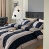 Neutral Wind Can Sleep Naked Knitted Tianzhu Cotton Four-piece Set of Pure Cotton Simple Striped Quilt Cover 100% Cotton Australian Cotton Class A