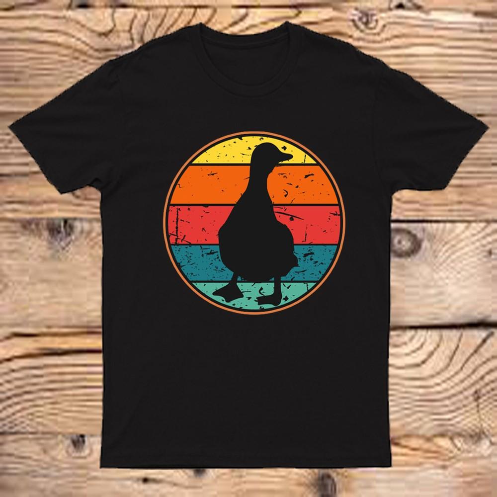 Retro Vintage Sunset Duck Lover Owner Funny s Top Mens TShirt DM L