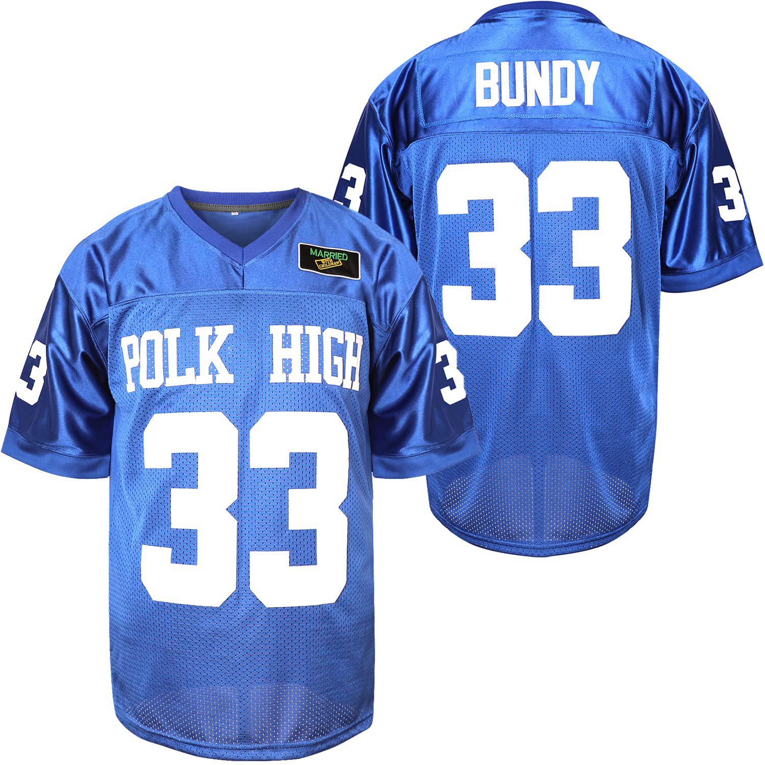 

White Men s Rugby Jersey with Embroidery #33 POLKHIGH Football Sports Extra Extra Large