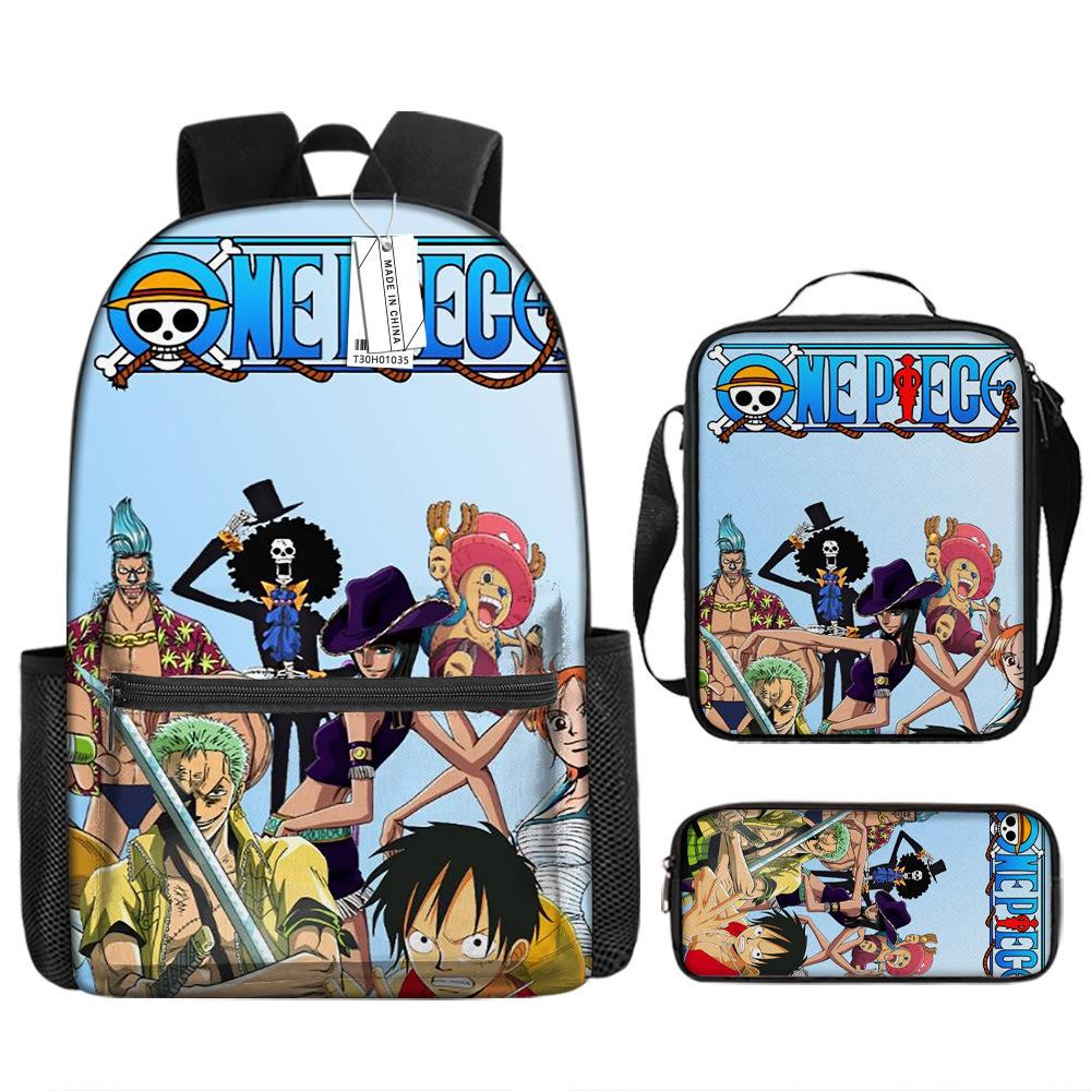 Popular Animation Backpack Student Schoolbag Boys Messenger Bag Girls Pencil Case