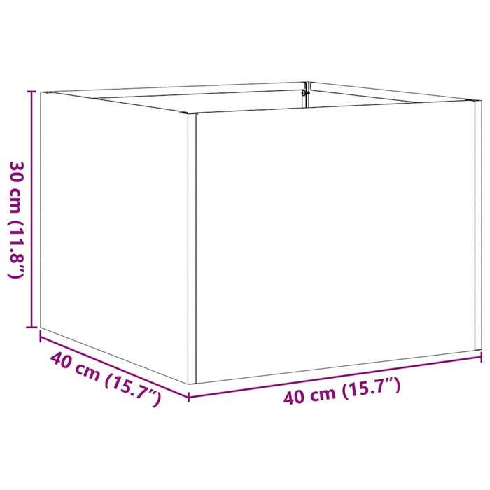VidaXL Planter 40x40x30 Cm Galvanized Steel 860799