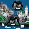 World Famous Architecure Micro Diamond Block Germany Latest Swan Stone Castle Snow Scene Small Blocks Pink Model Plaything Nanobricks