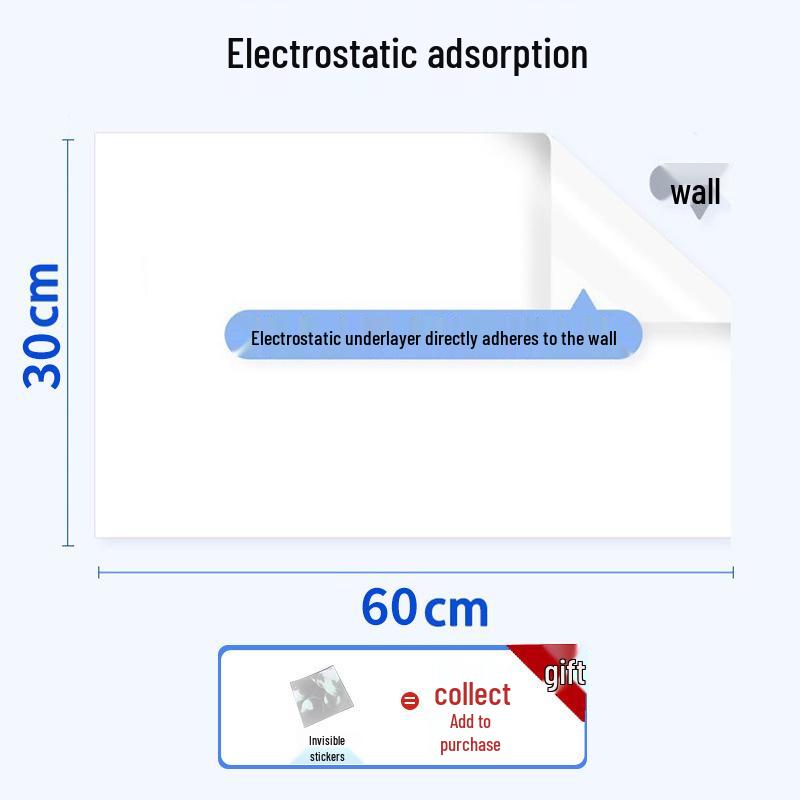 Ultra-Thin Portable Whiteboard Sticker - Erasable, No Glue, Wall-Safe