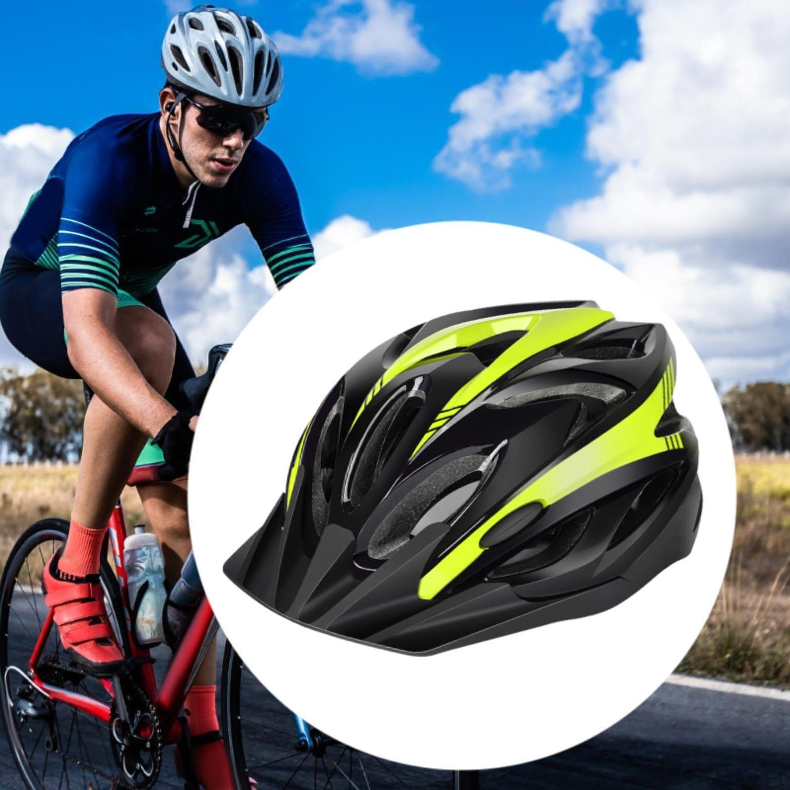 

Шоссейный велосипедный шлем легкий велоспорт для катания на коньках женщин спорт на открытом воздухе Black and Green