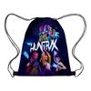 Printed Drawstring Pocket, Portable Drawstring Bag, Water-resistant