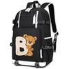 3Pcs/set Cute Little Bear 26 English Letters Bookbag Back To School Backpack Child Gift with Pencil Case Shoulder Bag Backpack