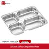 LIJIA FITMENT Stainless Steel Divided Cafeteria Tray