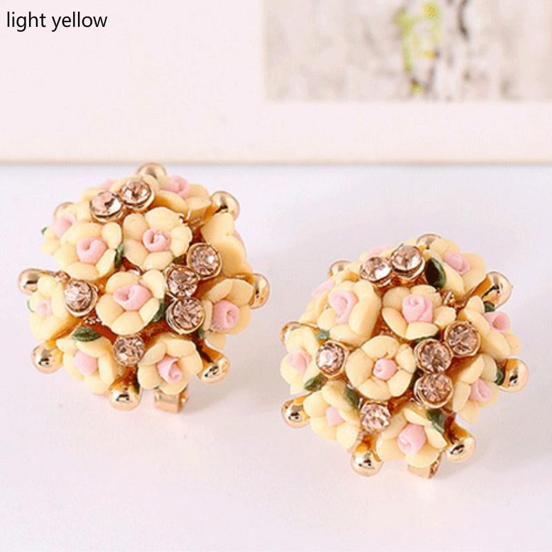 Inel de flori Costum Personalități și Moda Femei Inel de deget simplificat cu flori din ceramică