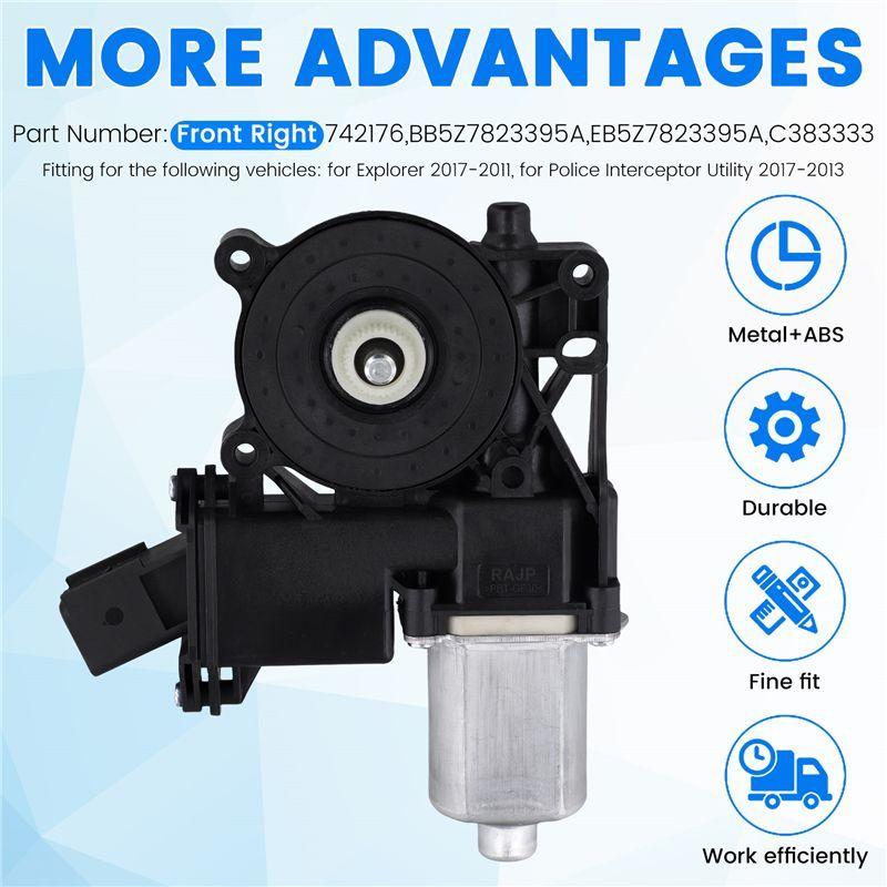 Clear Car Front Power Window Lifter Motor For Ford Explorer 2011-2017